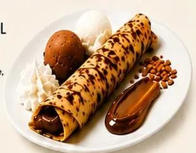 Panqueque especial con helado