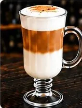 Café con leche en vaso